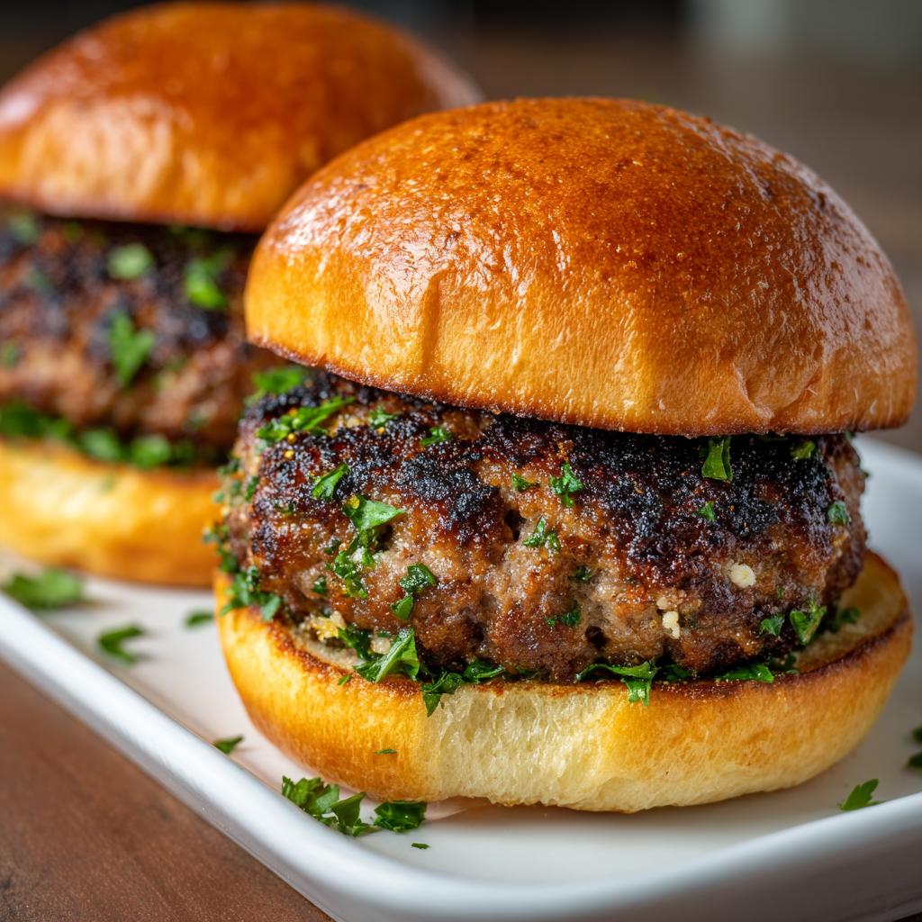 Burgery z czosnkiem i parmezanem