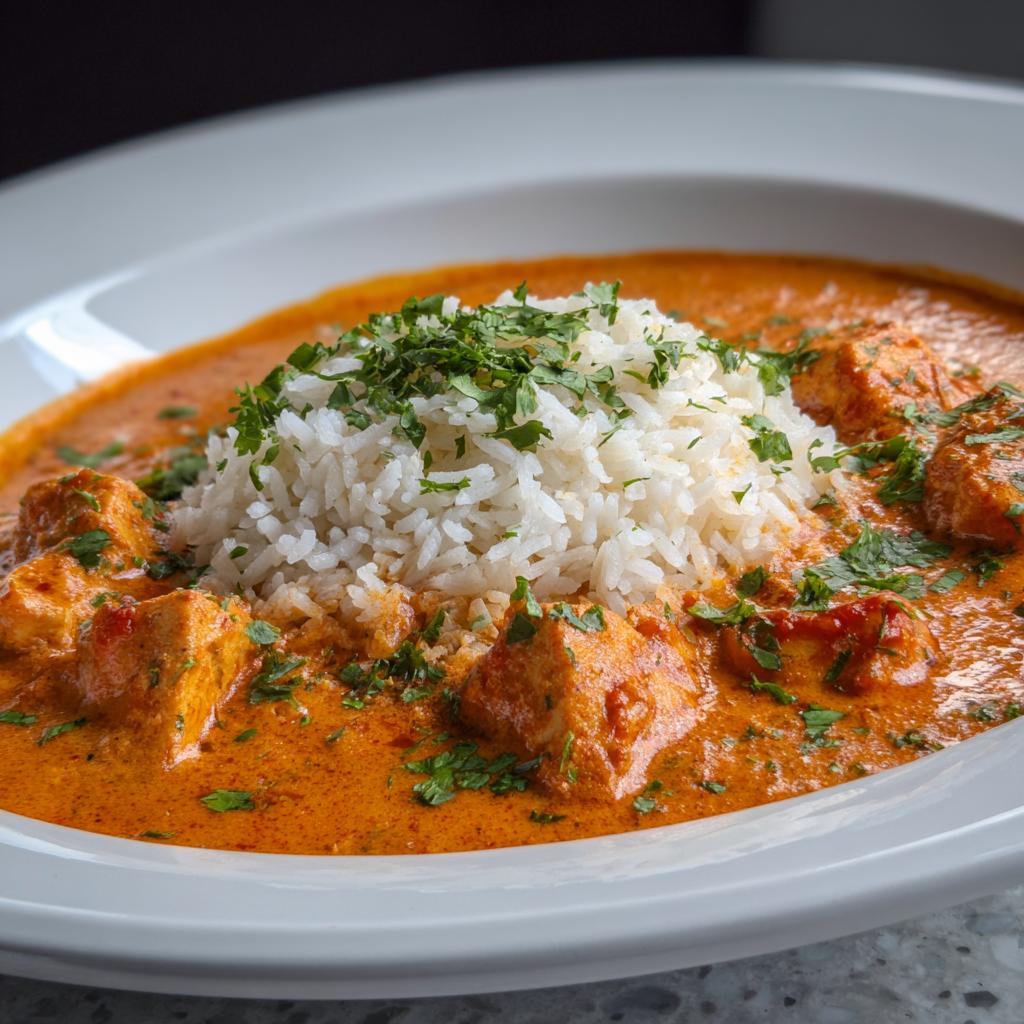 Kurczak Tikka Masala z Aromatycznym Ryżem Basmati