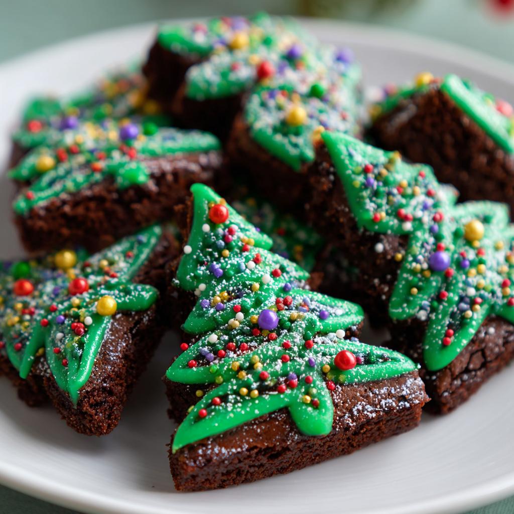 Brownie w Kształcie Choinki