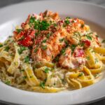 Cajun Lobster, Crab and Salmon Alfredo