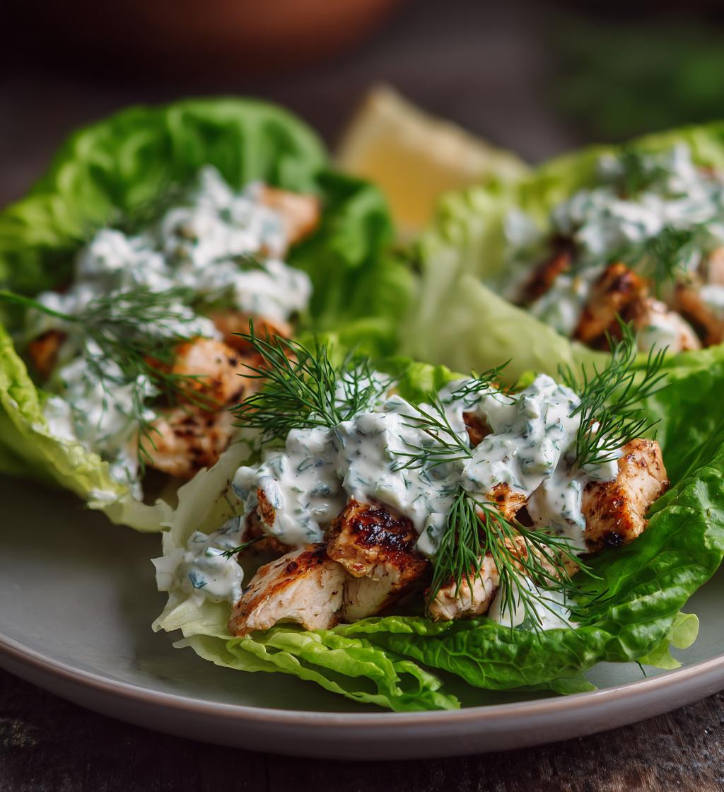 Greckie Zawijane Kurczaki w Sałacie z Sosem Feta - detail 1