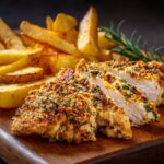 Grillowany Kurczak z Czosnkiem i Parmezanem z Chrupiącymi Frytkami