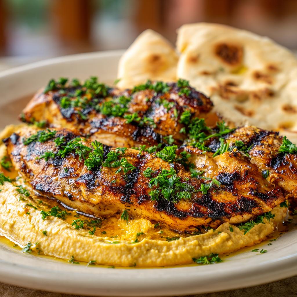 Grillowany Kurczak z Hummusem i Pitą - detail 1