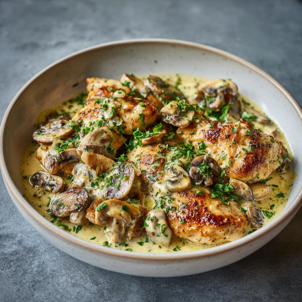 Kremowy Kurczak z Grzybami i Sosem Musztardowym - detail 1