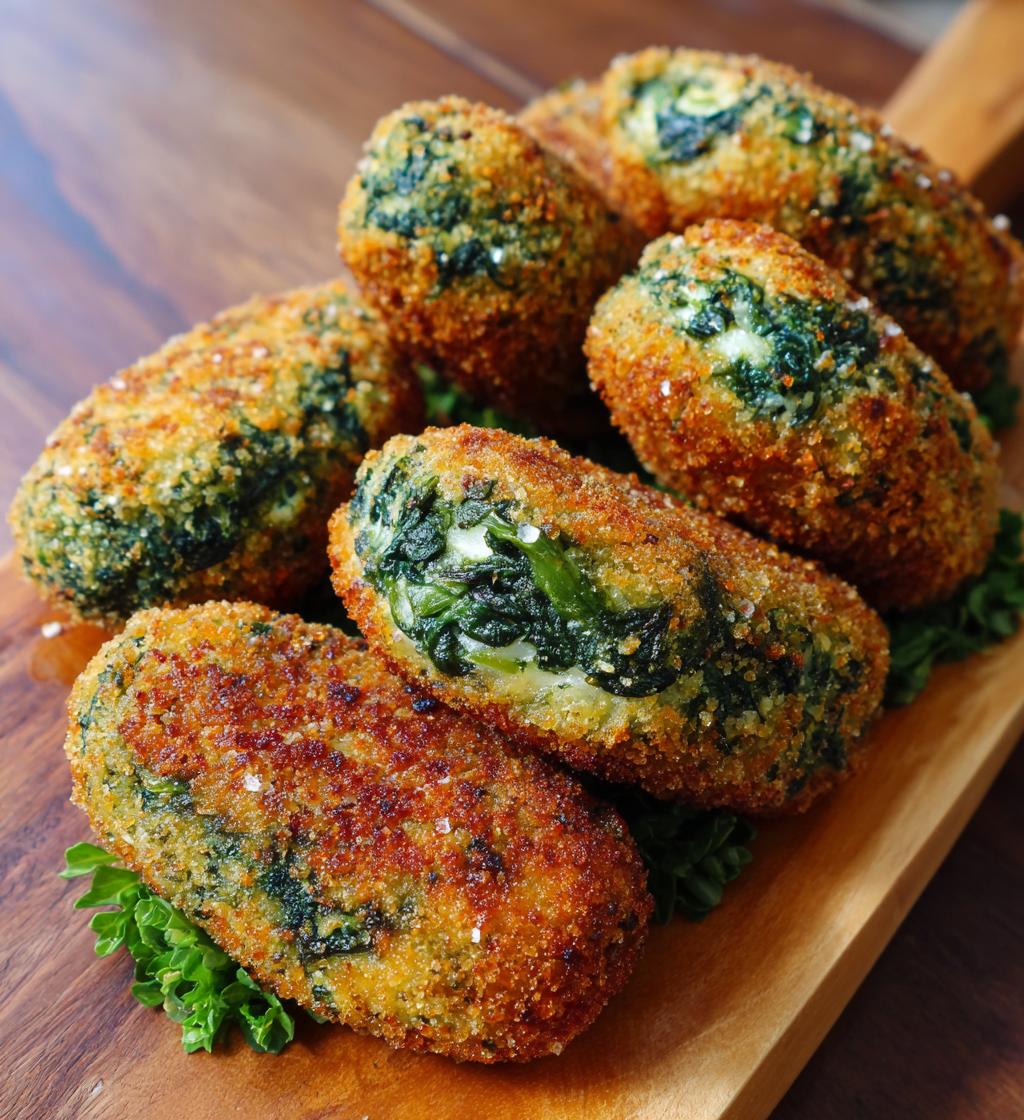 Krokiety z Chleba Tostowego ze Szpinakiem i Czosnkiem - detail 1