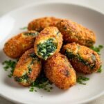 Krokiety z Chleba Tostowego ze Szpinakiem i Czosnkiem