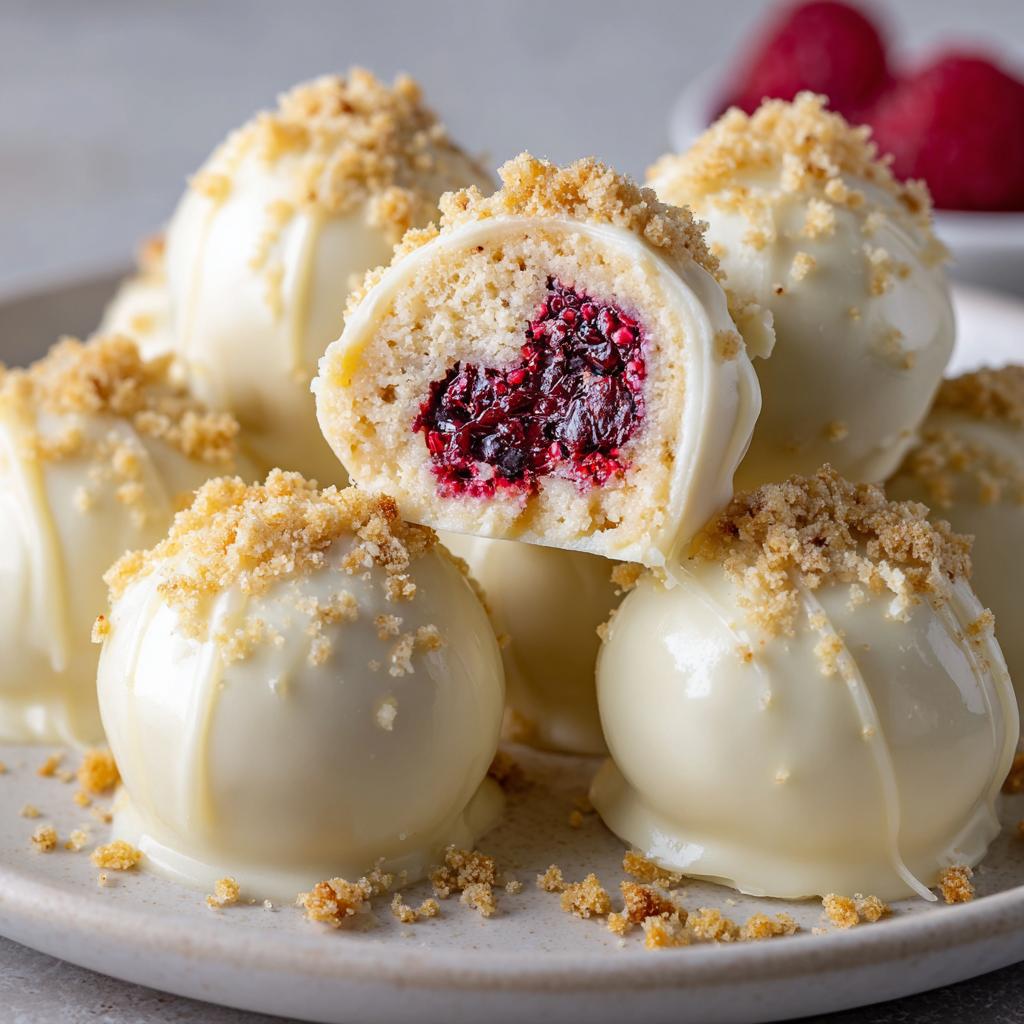 Kulki Serowe z Białą Czekoladą i Malinami - detail 1