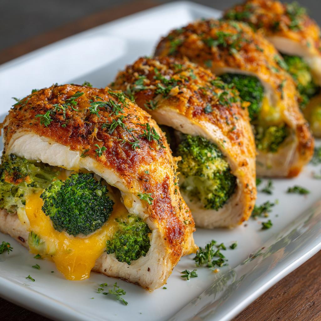 Kurczak Faszerowany Brokułami i Serem