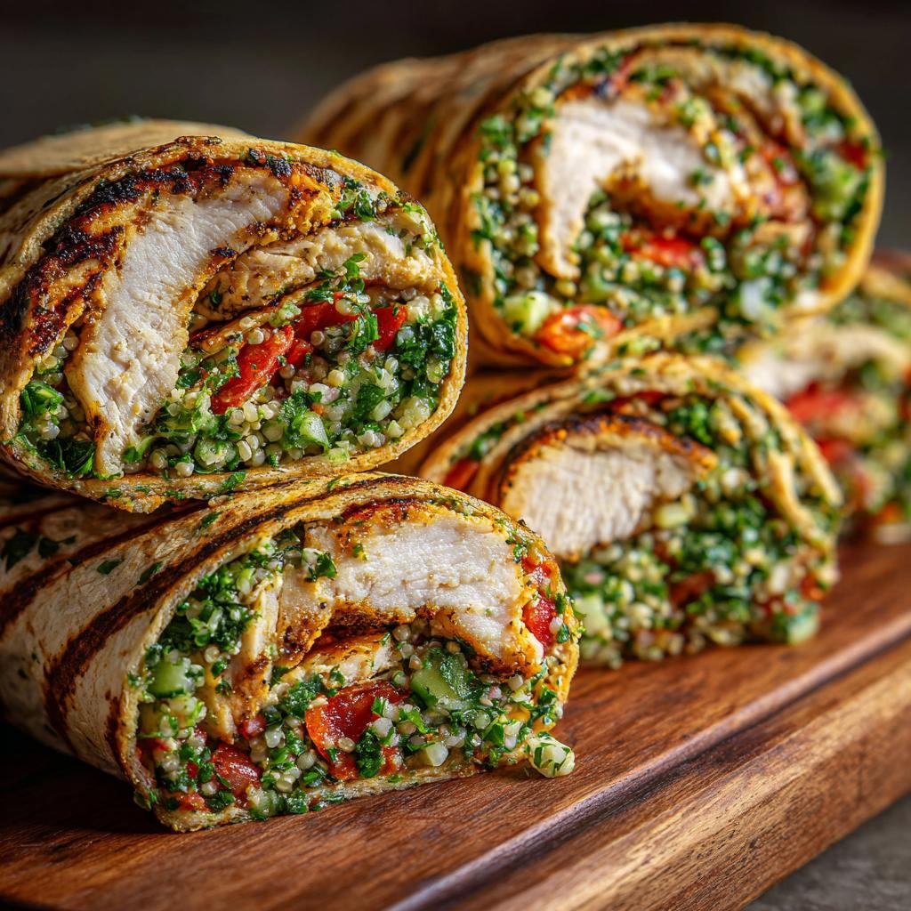 Kurczak z Oreganem w Wrapach z Tabbouleh