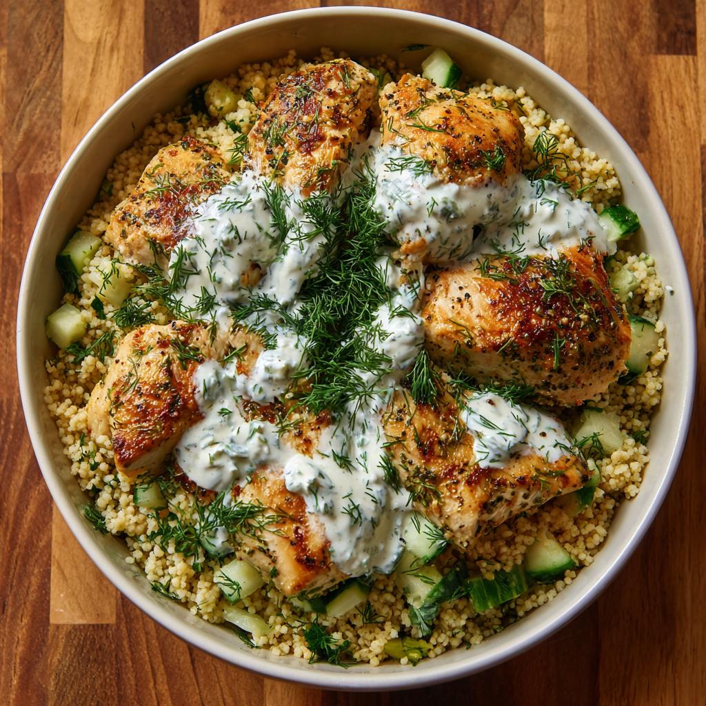 Kurczak z Ziołami i Miski Kuskusowe z Tzatziki