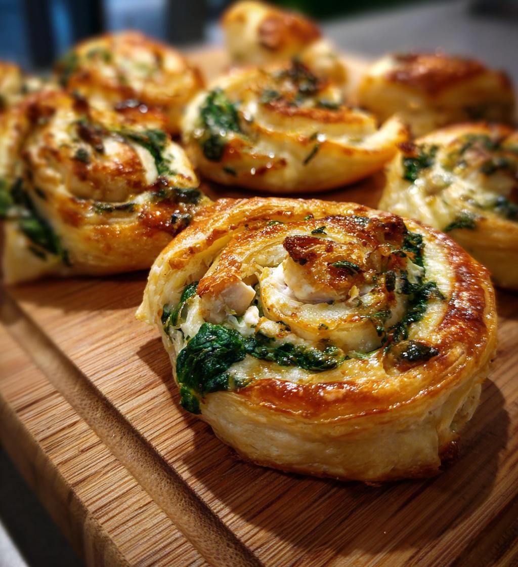 Roladki z ciasta francuskiego z kurczakiem - detail 1