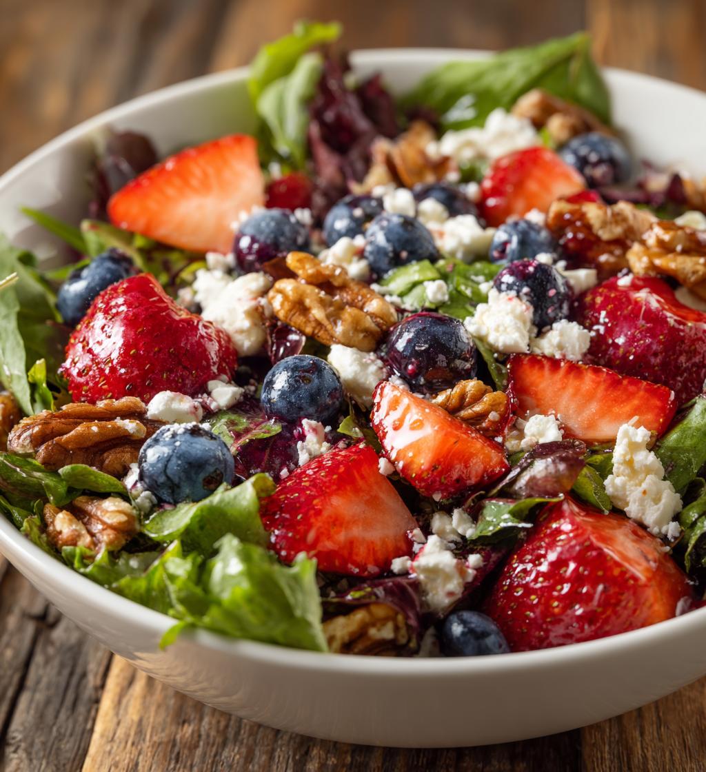 Sałatka letnia z owocami i fetą z orzechami - detail 1