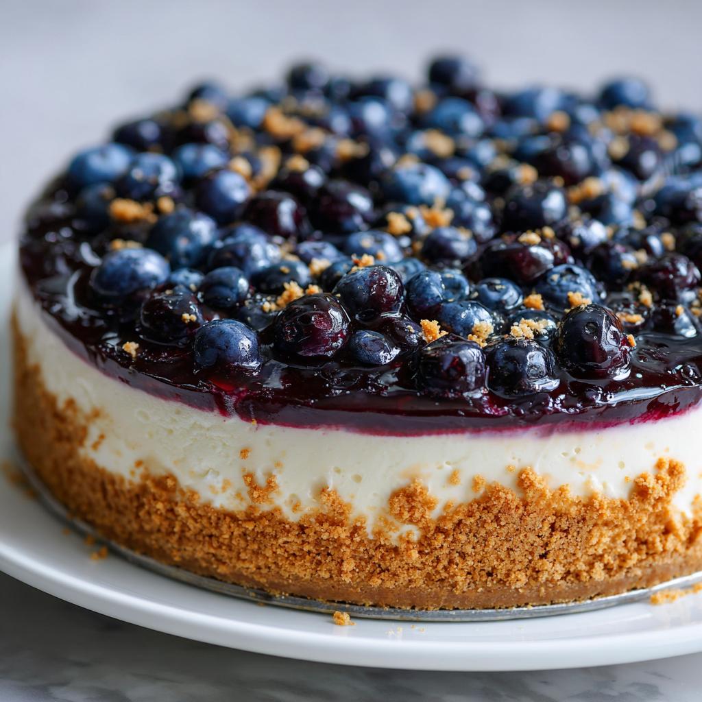 Sernik na zimno z borówkami