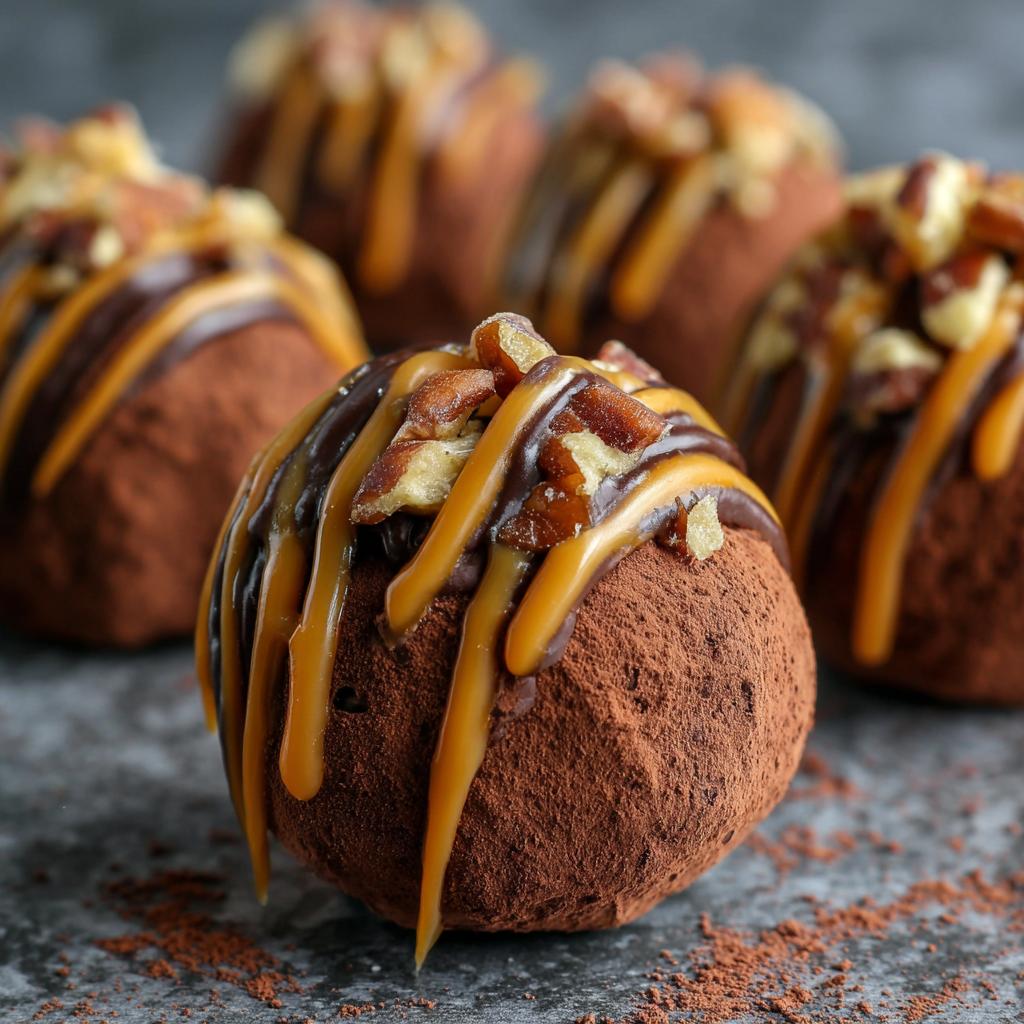 Trufle czekoladowe z orzechami pekan i karmelem - detail 1