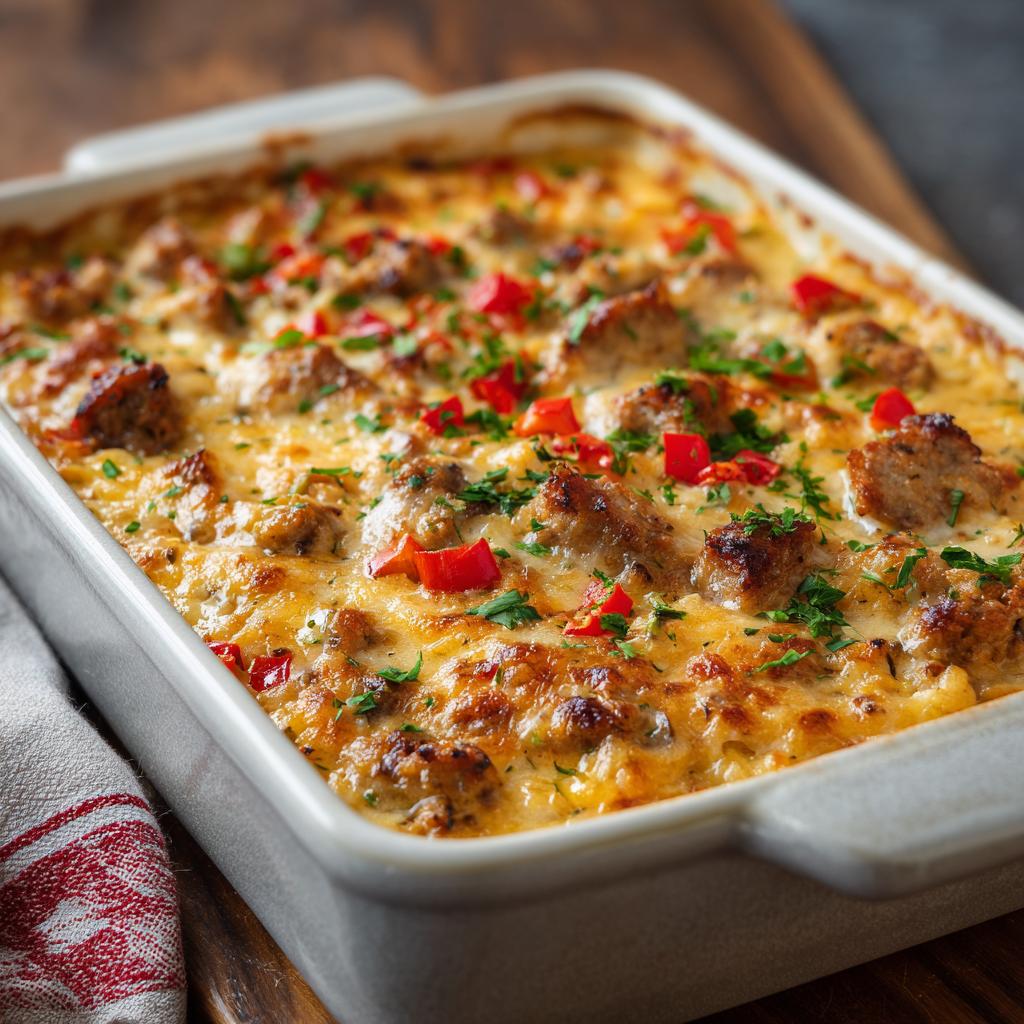 Zapiekanka z kurczakiem i kiełbasą - detail 2