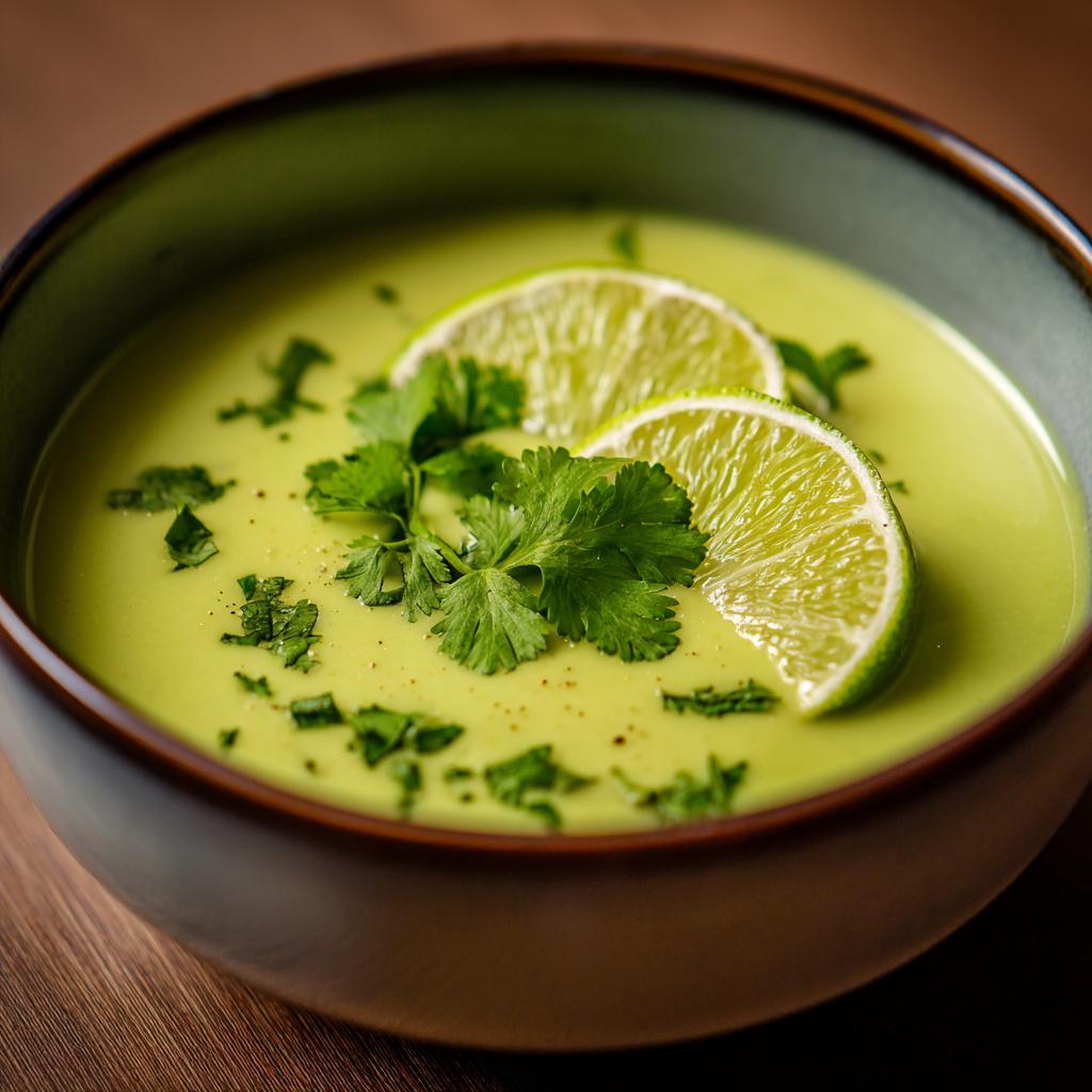 Zupa z awokado, kokosa i limonki
