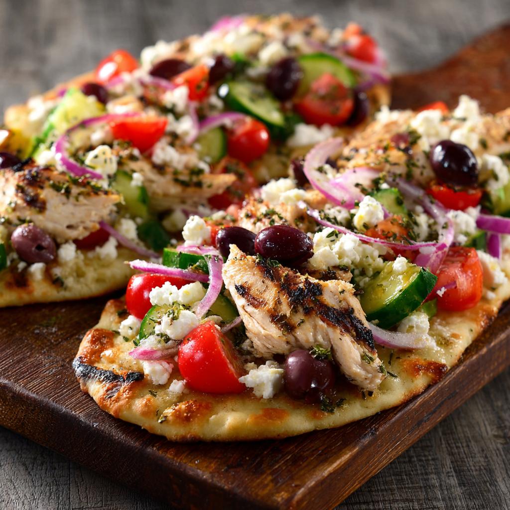 Śródziemnomorskie Placki z Kurczakiem i Warzywami