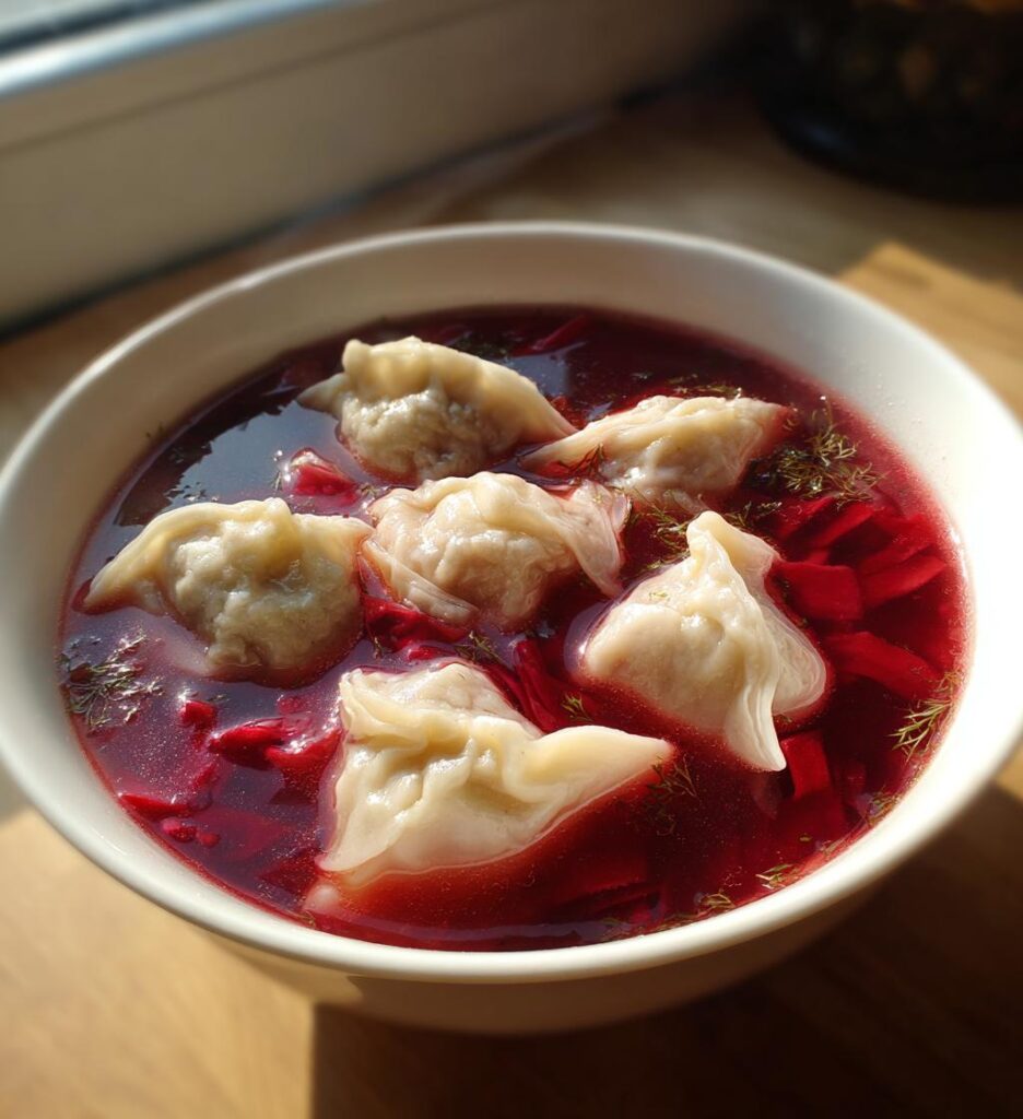 Barszcz czerwony z uszkami