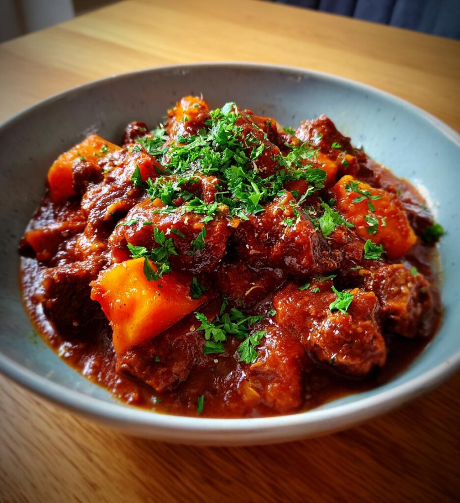 Gulasz z dynią i wołowiną