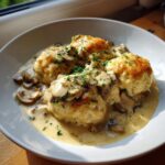 Kopytka z sosem grzybowym