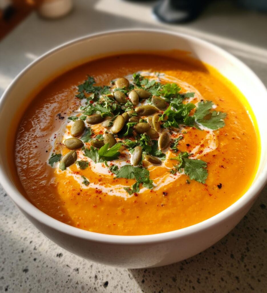 Krem z dyni z mlekiem kokosowym