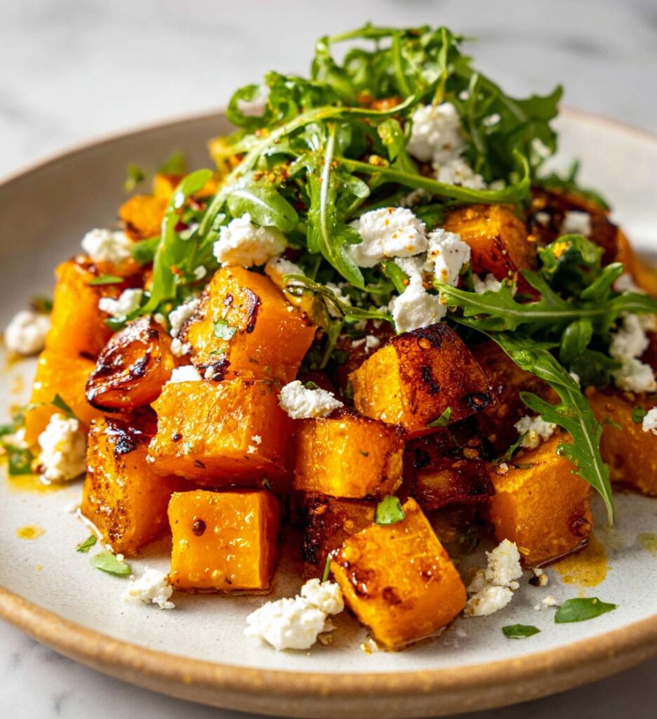 Sałatka z pieczoną dynią i fetą