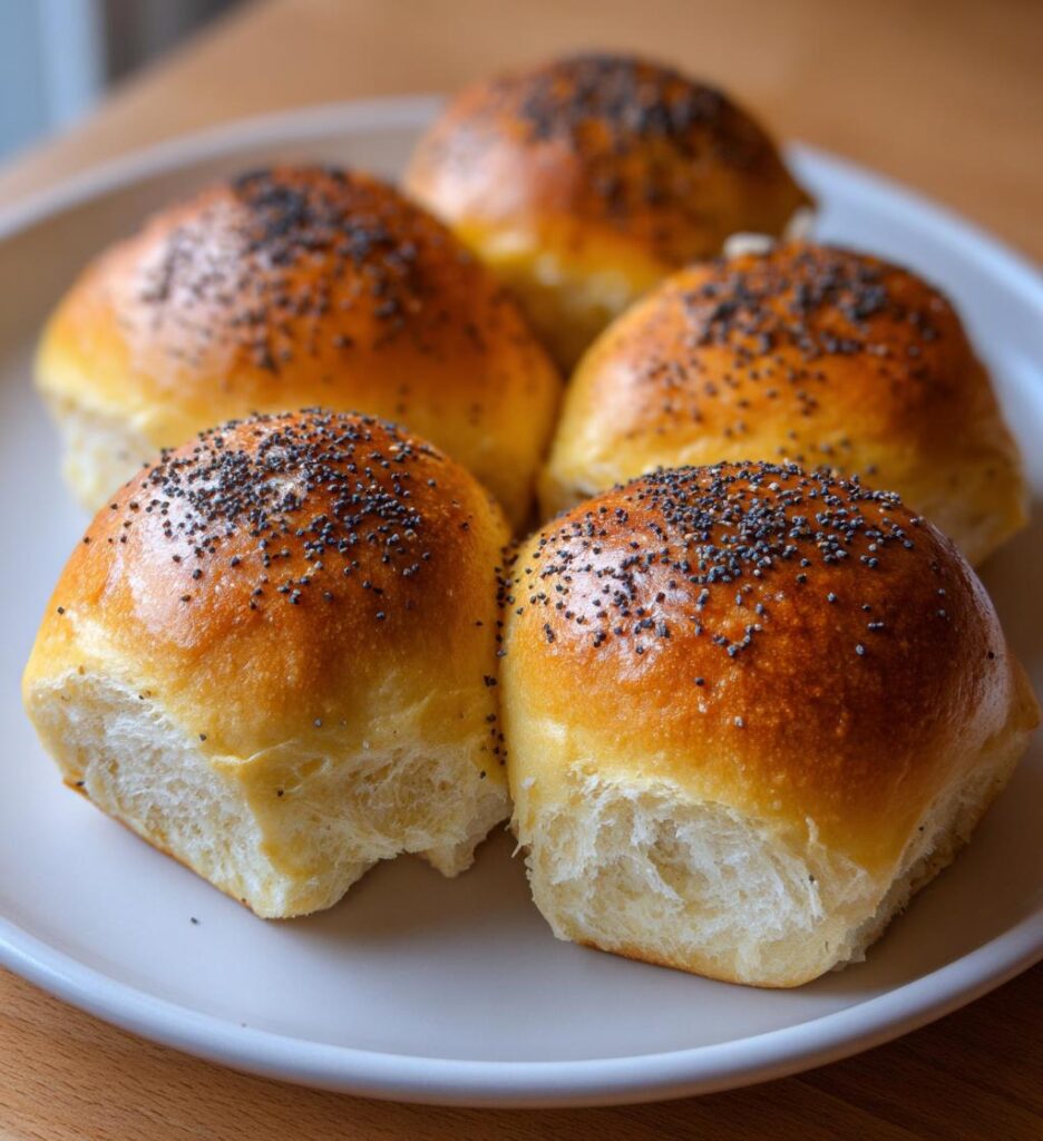 Drożdżowe bułeczki z makiem