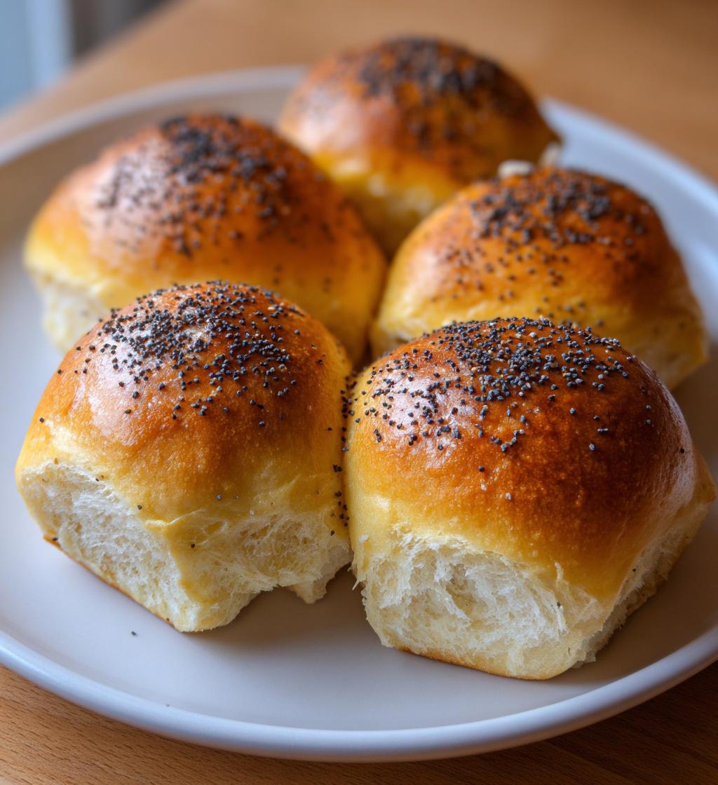 Drożdżowe bułeczki z makiem