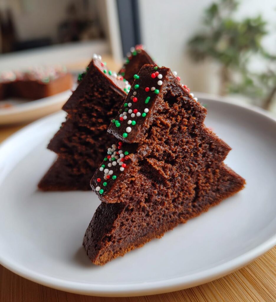 brownie w ksztalcie choinek