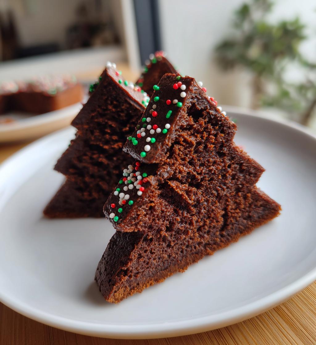 brownie w ksztalcie choinek