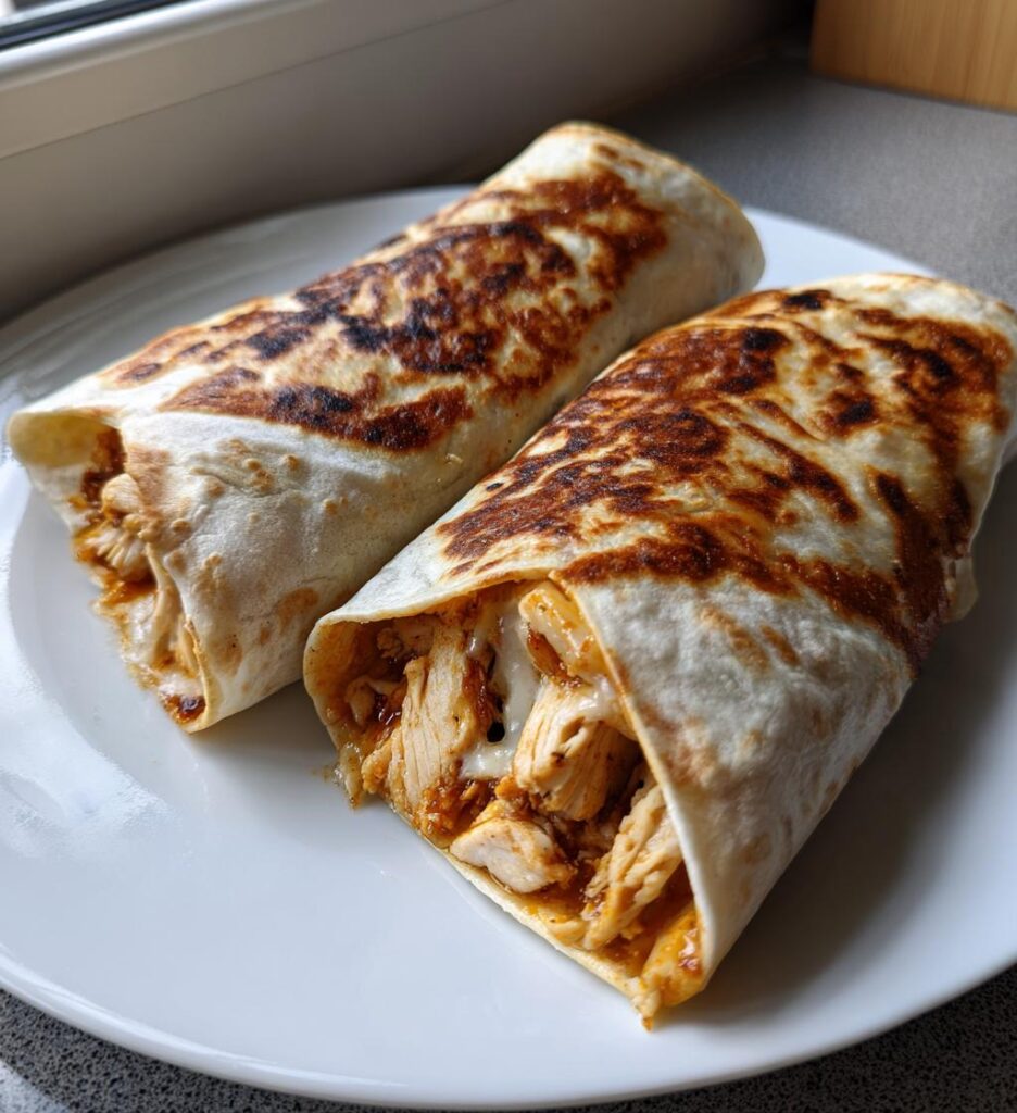 chrupiace wrapy z kurczakiem serem i czosnkiem to pyszne danie