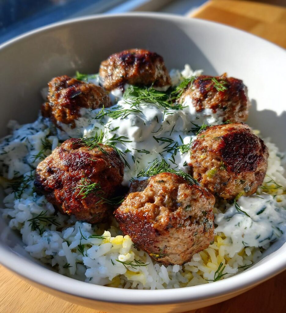 grecka miska z klopsikami z tzatziki to pyszna potrawa