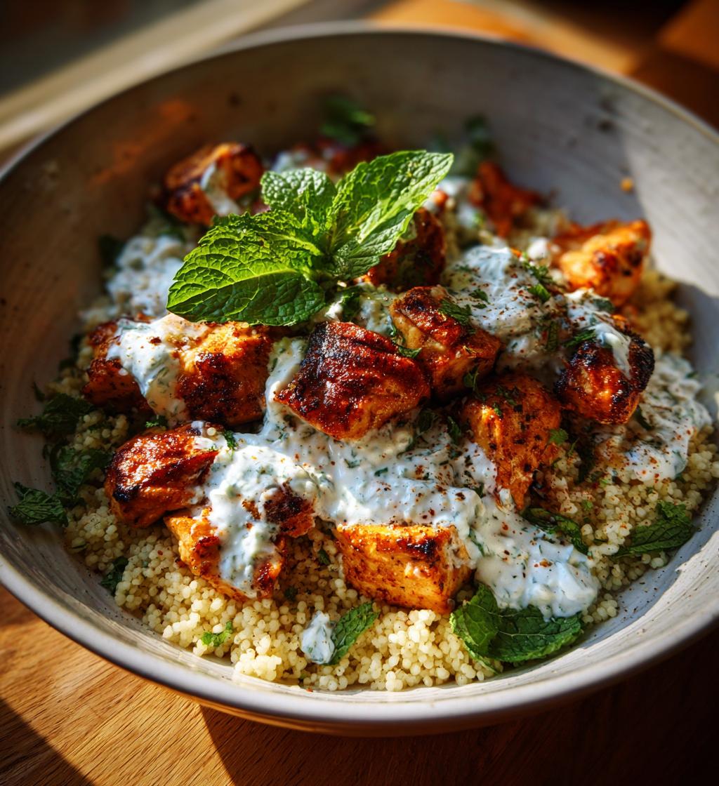 herbed chicken and couscous bowls z tzatziki przepis