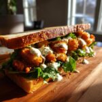 kanapka caesar z panierowanym kurczakiem