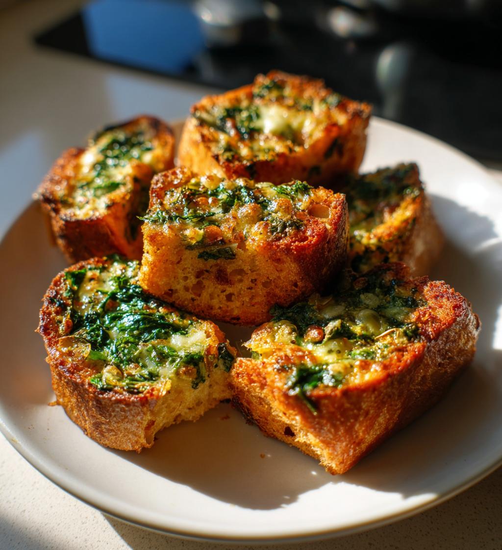 kroketki z tostowanego chleba ze szpinakiem i czosnkiem to pyszna przekaska