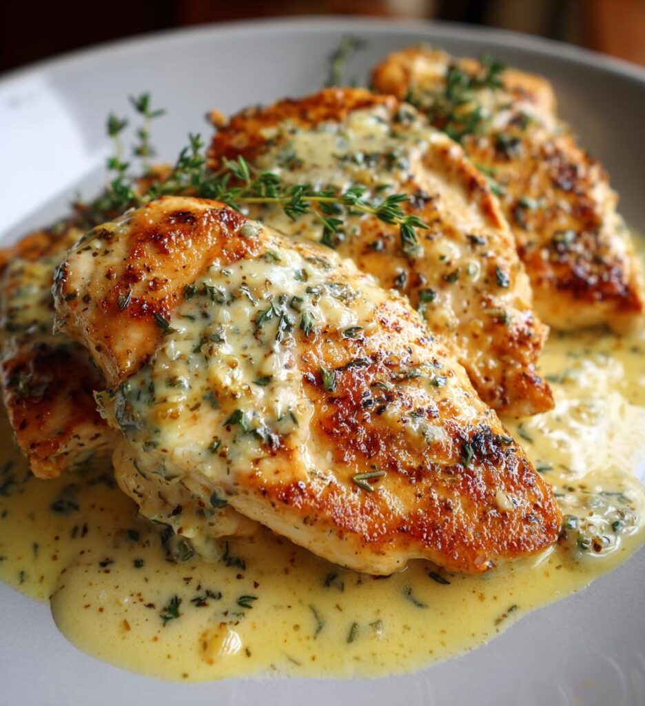 kurczak z patelni z cytrynowym maslem i musztarda dijon