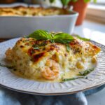 lasagna z krewetkami w bialym sosie i serem to pyszna potrawa