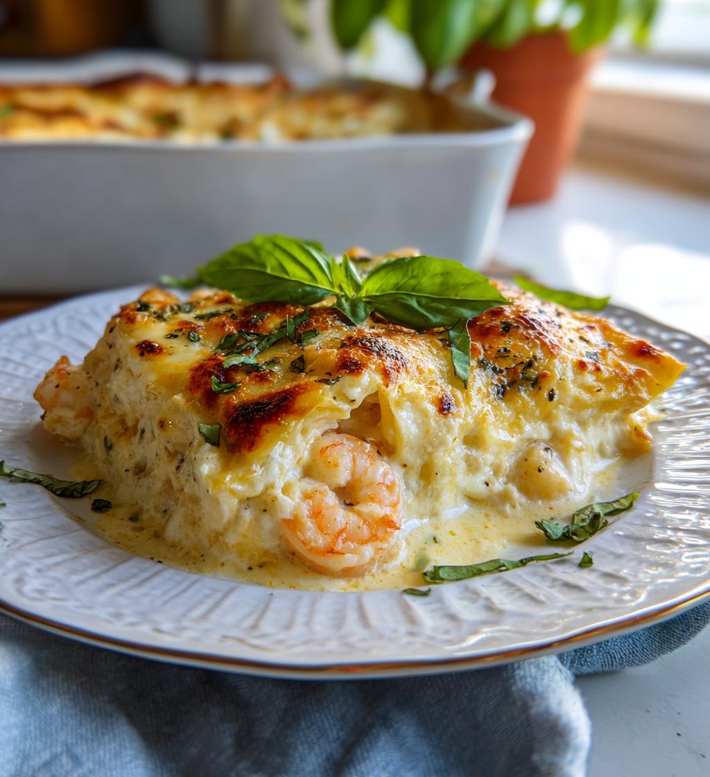lasagna z krewetkami w bialym sosie i serem to pyszna potrawa