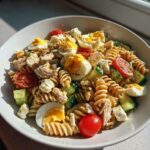 salatka makaronowa wysokobialkowa przepis