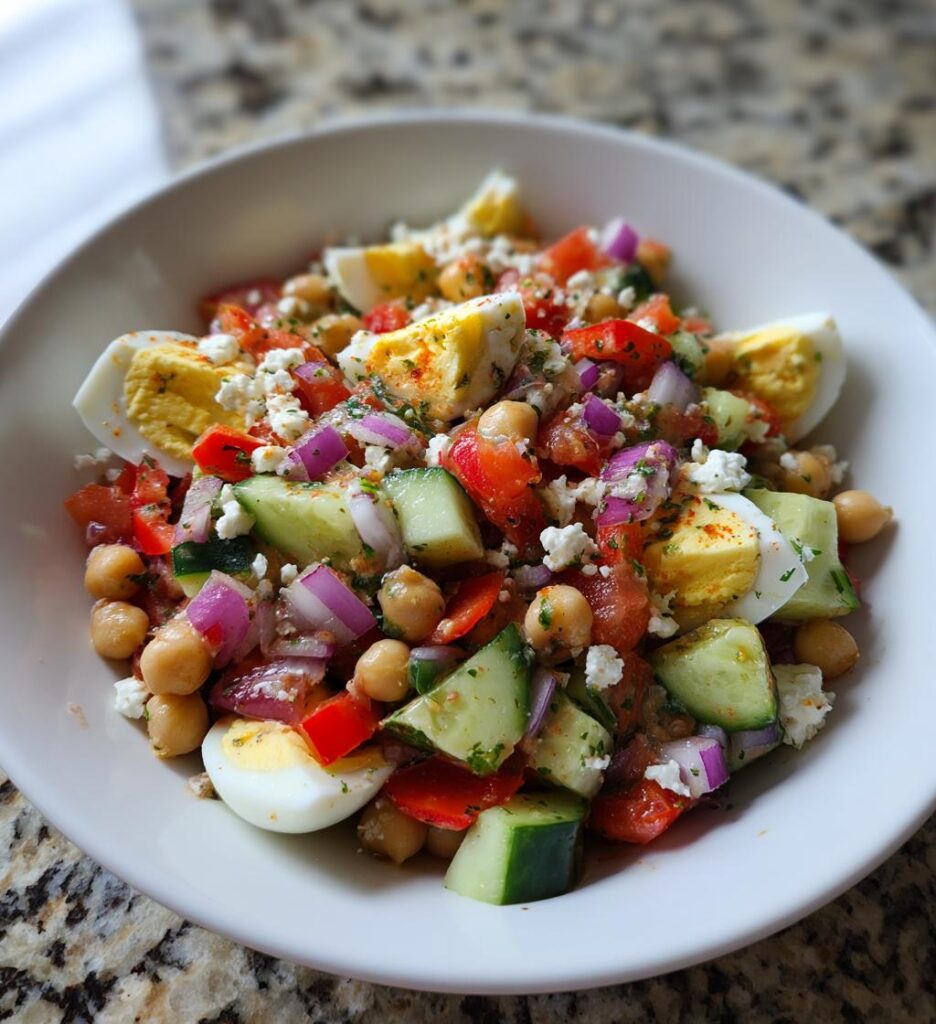 salatka warzywna wysokobialkowa