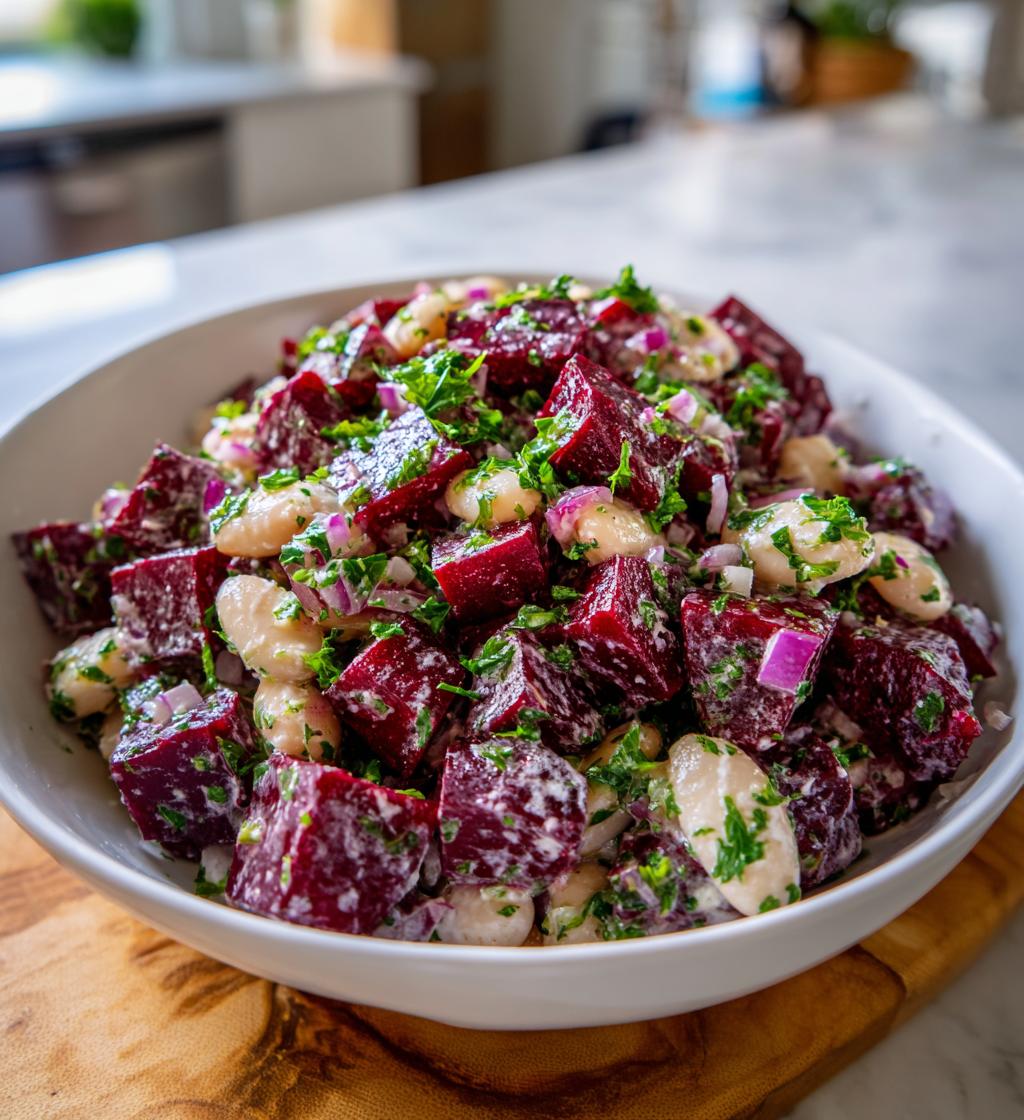 salatka z burakow i bialej fasoli