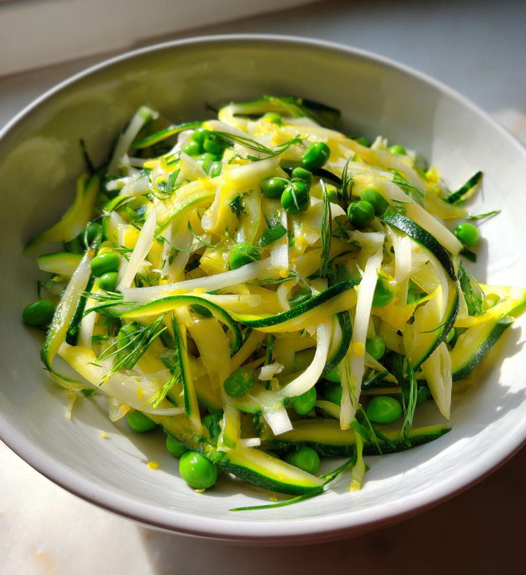 salatka z cukinii kopru wloskiego i groszku bez gotowania