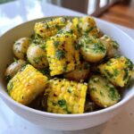 salatka z grillowanej kukurydzy koperku i mlodych ziemniakow