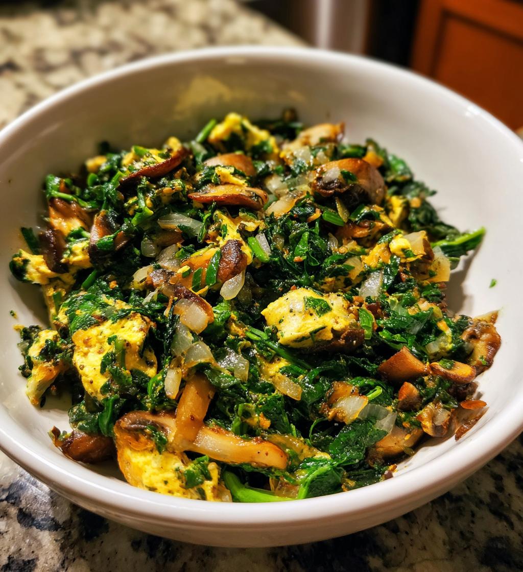 salatka z quiche ze szpinakiem brokulami i pieczarkami