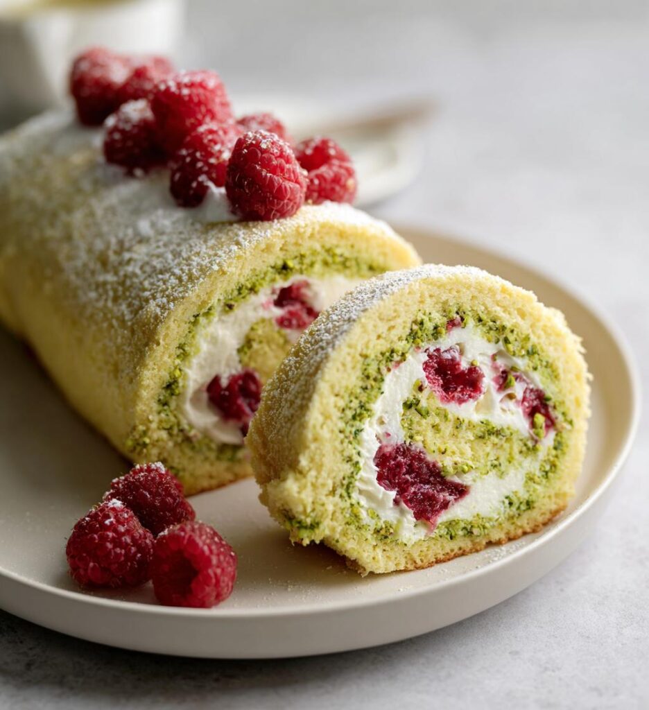 buche de noel pistache framboise