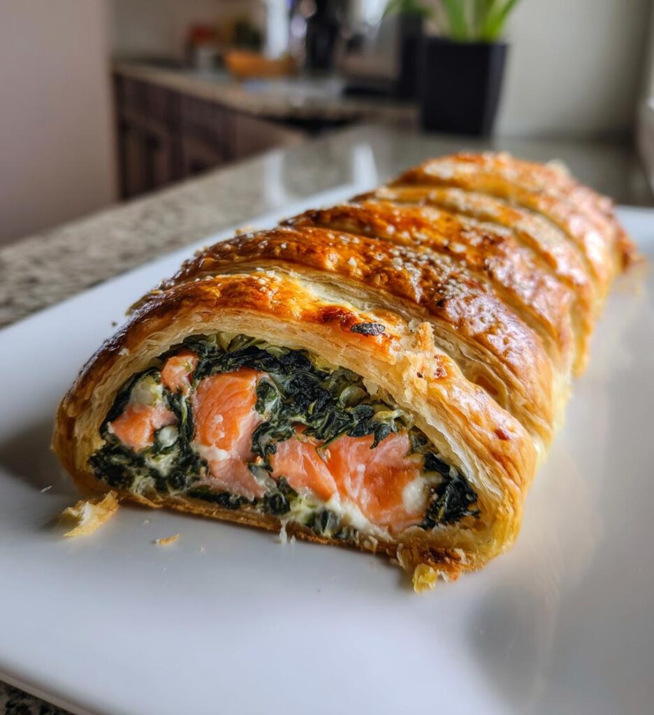 rolada szpinakowa z łososiem