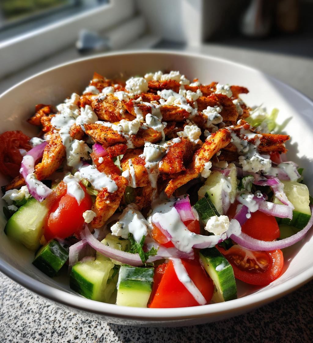 sałatka gyros z kurczakiem