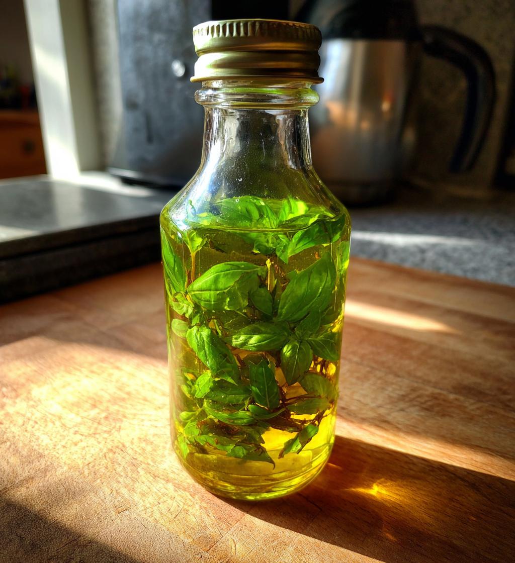 basil infused olive oil