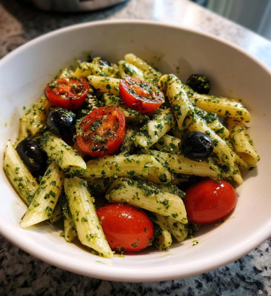 basil pesto pasta salad