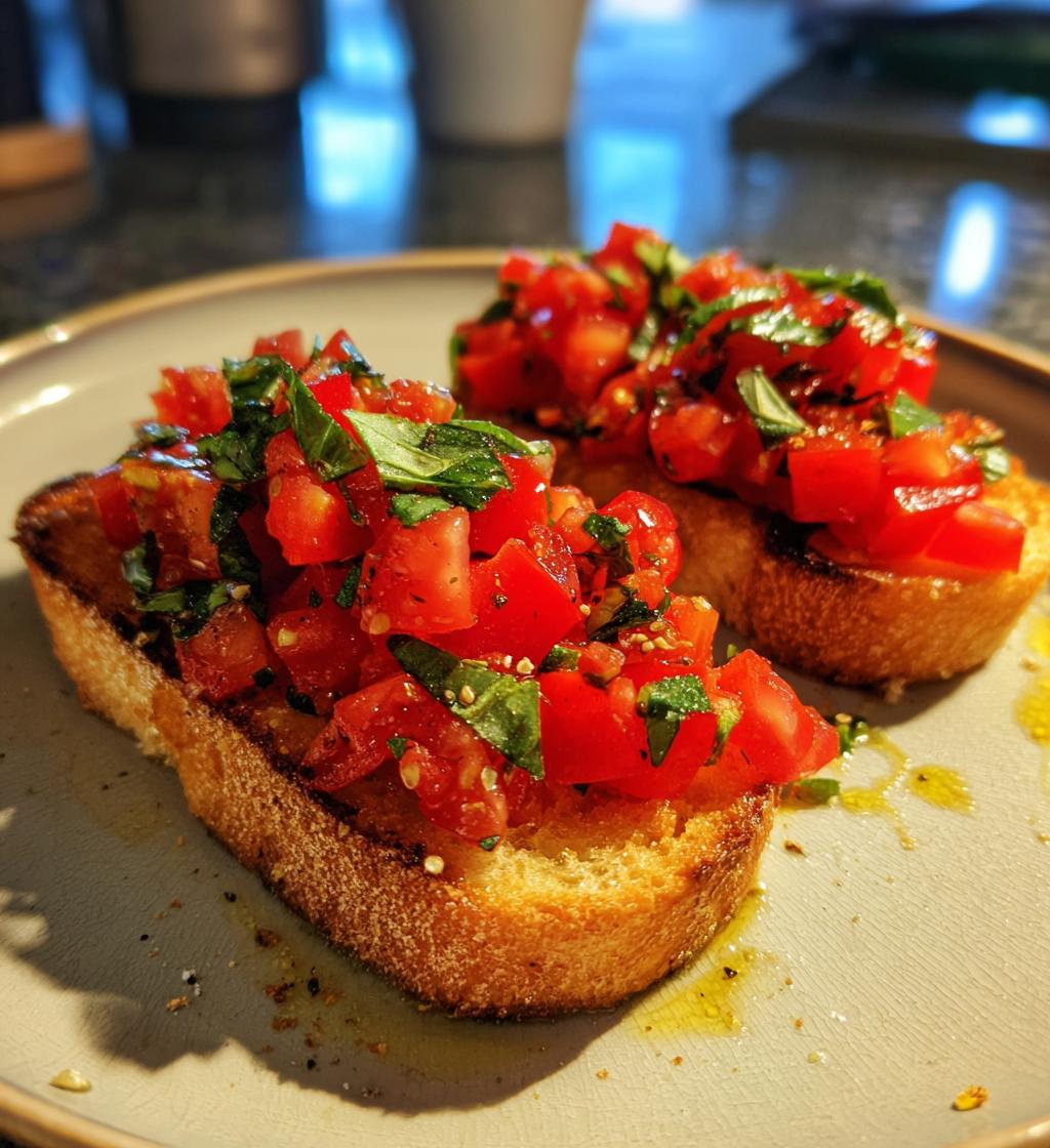 bruschetta with tomato and basil